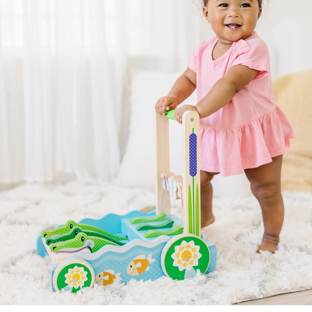 Colorful Wooden Crocodile Activity Walker - Picture 2 of 10